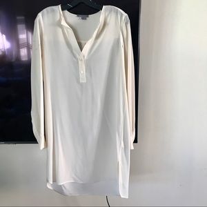 Vince extra long silk blouse tunic high low.